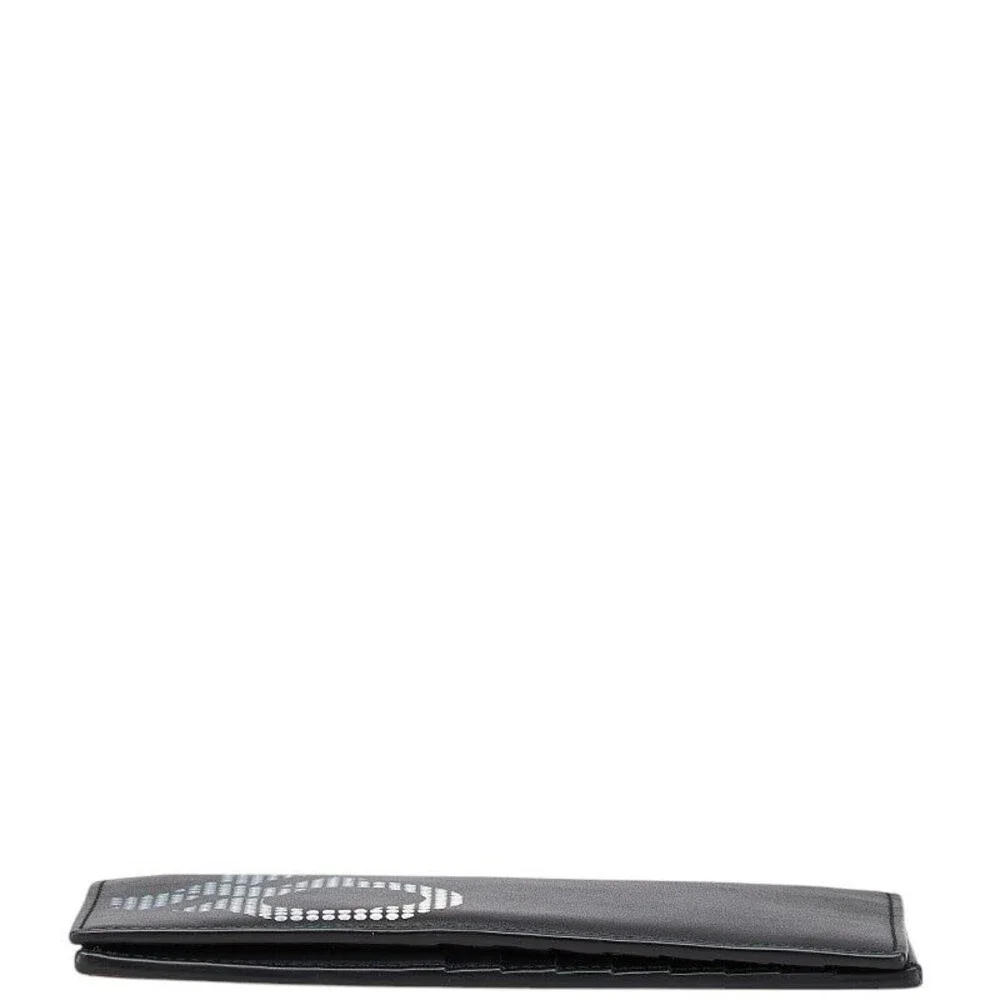 Salvatore Ferragamo Leather Double Gancini Long Wallet Black